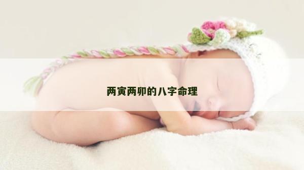 兩寅兩卯的八字命理
