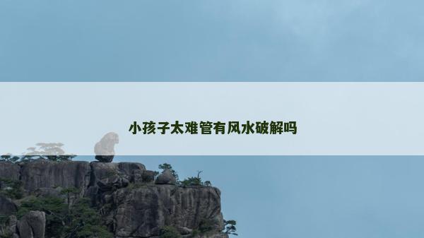 小孩子太難管有風水破解嗎