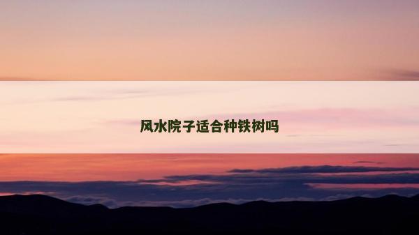 風水院子適合種鐵樹嗎