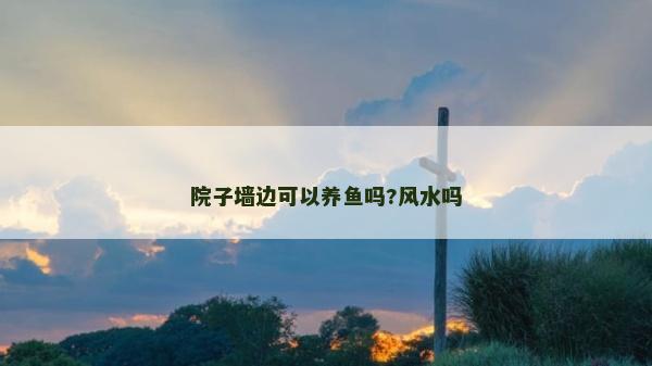 院子墻邊可以養魚嗎?風水嗎 院子墻邊可以養魚嗎?風水嗎