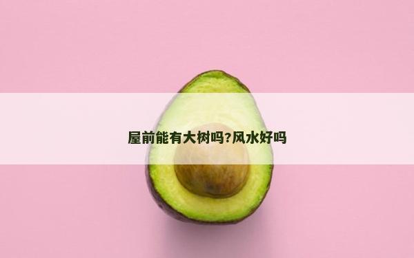 屋前能有大樹嗎?風水好嗎