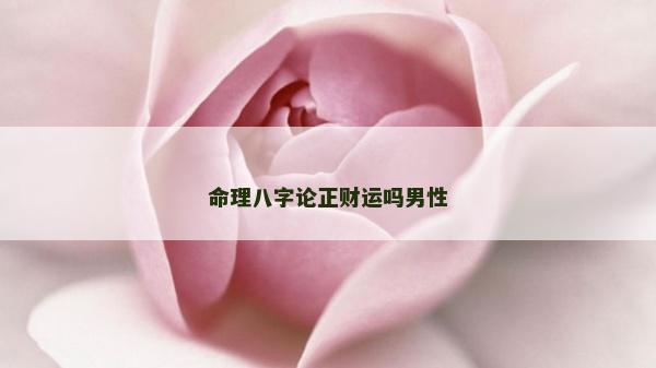 命理八字論正財(cái)運(yùn)嗎男性