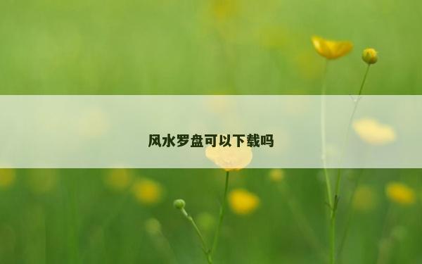 風水羅盤可以下載嗎