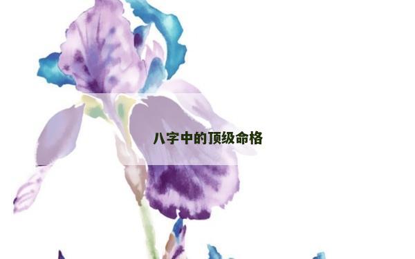 八字中的頂級命格