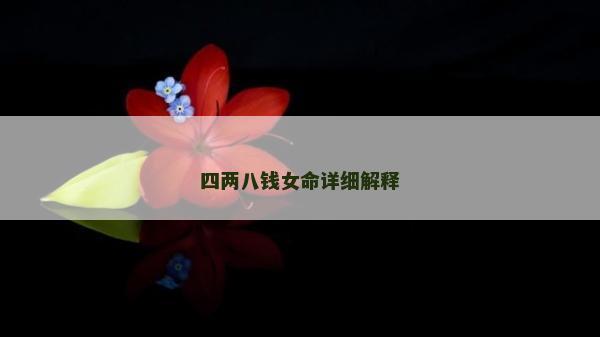 四兩八錢女命詳細解釋