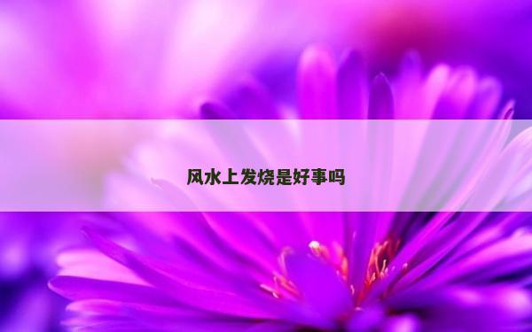 風(fēng)水上發(fā)燒是好事嗎