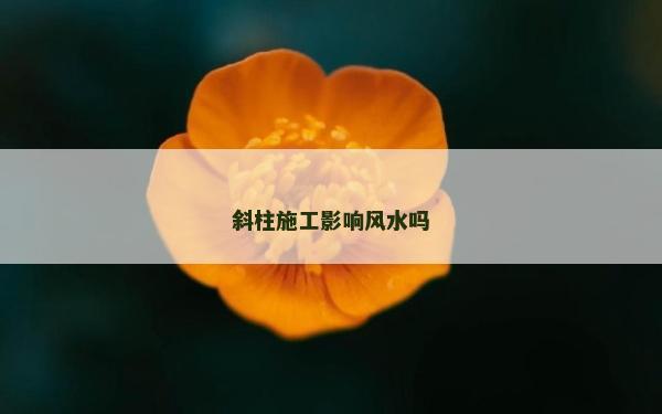 斜柱施工影響風(fēng)水嗎