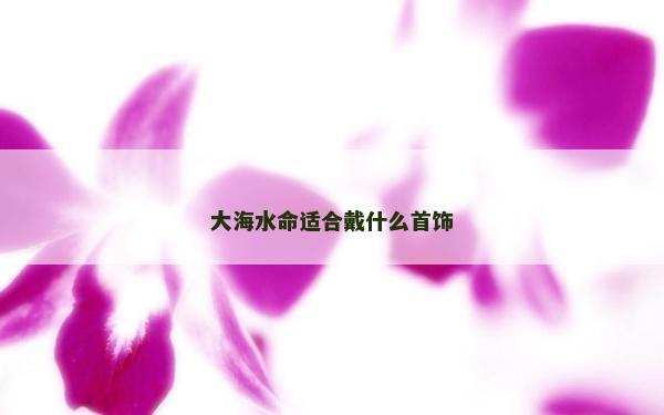 大海水命適合戴什么首飾