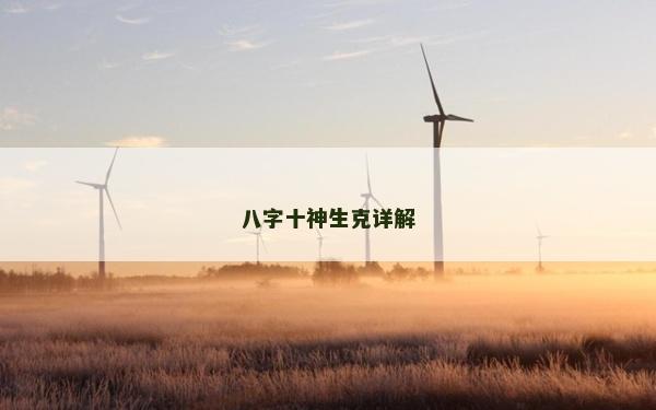 八字十神生克詳解 八字十神生克詳解
