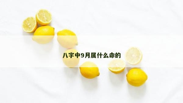 八字中9月屬什么命的