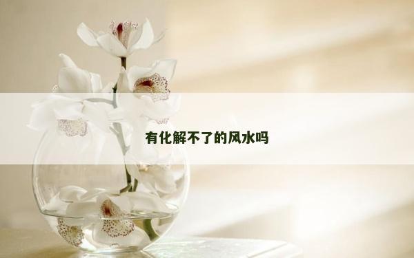 有化解不了的風(fēng)水嗎