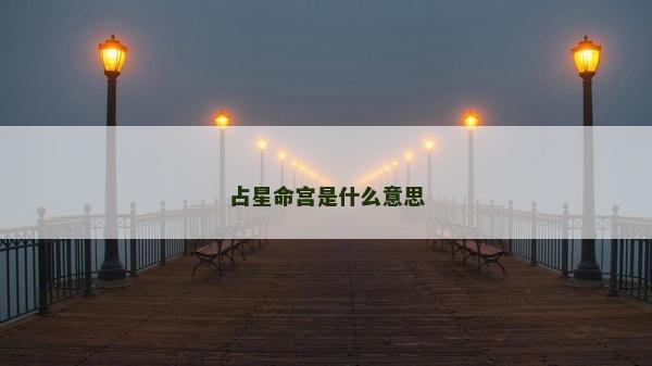 占星命宮是什么意思