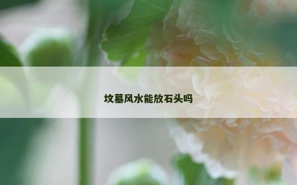 墳墓風水能放石頭嗎