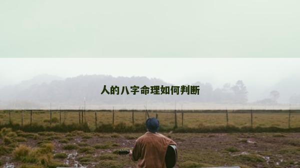 人的八字命理如何判斷