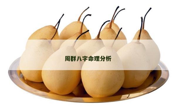 周群八字命理分析