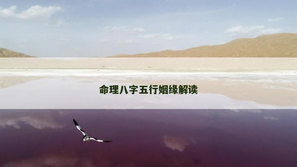 命理八字五行姻緣解讀
