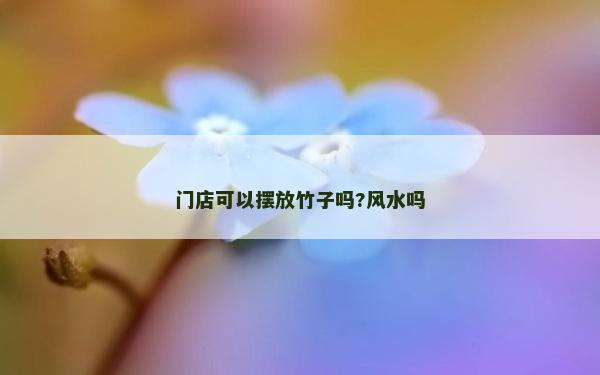 門店可以擺放竹子嗎?風(fēng)水嗎