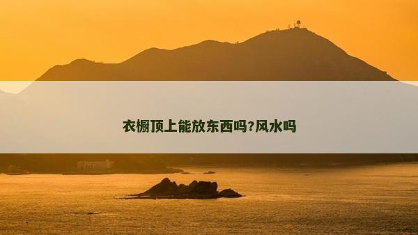 衣櫥頂上能放東西嗎?風水嗎