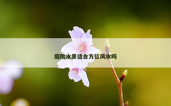 庭院水景適合方位風水嗎 庭院水景適合方位風水嗎