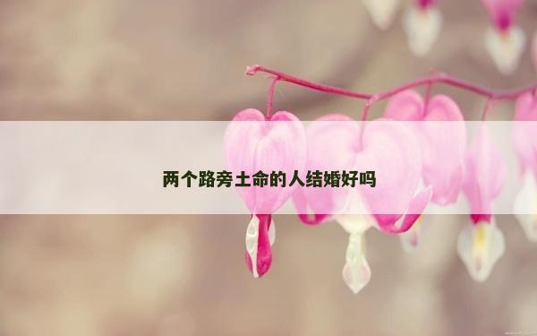 兩個(gè)路旁土命的人結(jié)婚好嗎 兩個(gè)路旁土命的人結(jié)婚好嗎