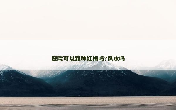 庭院可以栽種紅梅嗎?風水嗎