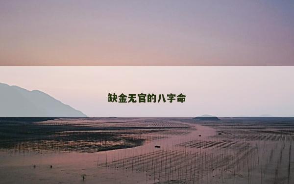 缺金無官的八字命