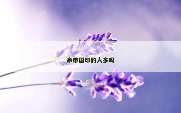 命帶國(guó)印的人多嗎