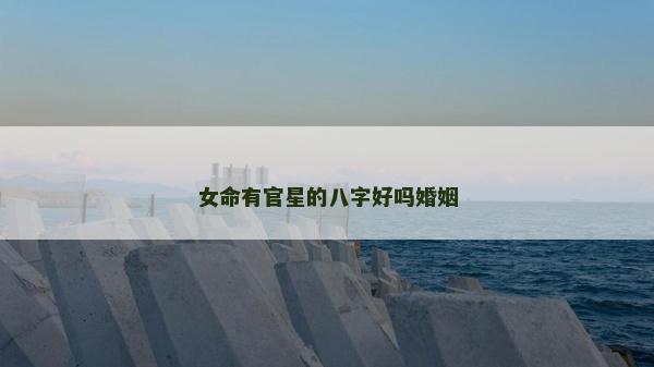 女命有官星的八字好嗎婚姻