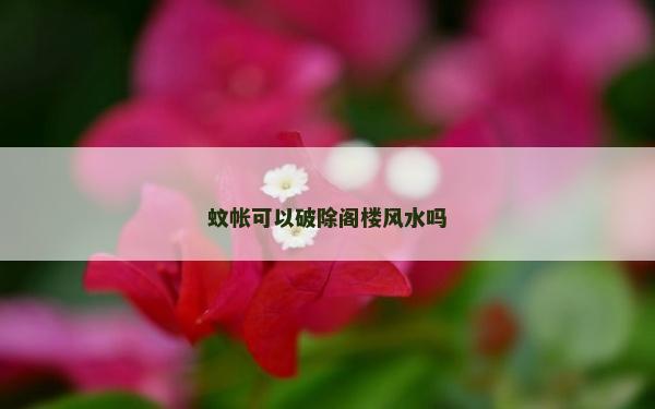蚊帳可以破除閣樓風水嗎 蚊帳可以破除閣樓風水嗎