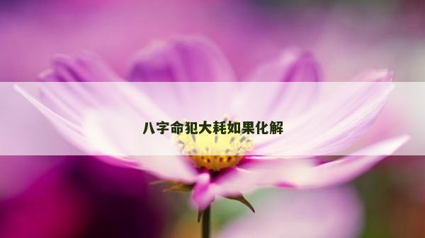 八字命犯大耗如果化解 八字命犯大耗如果化解