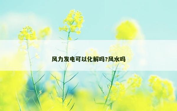 風力發電可以化解嗎?風水嗎
