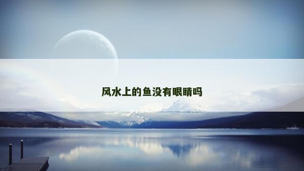 風(fēng)水上的魚沒(méi)有眼睛嗎