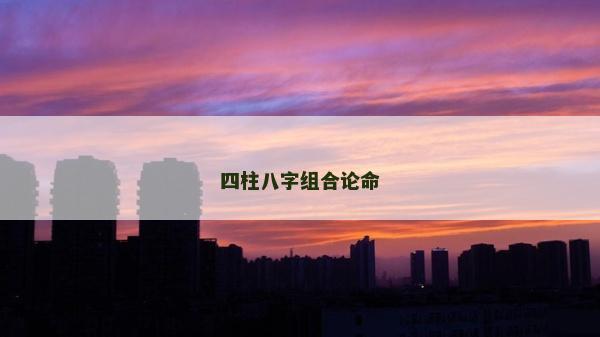 四柱八字組合論命
