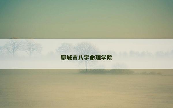 聊城市八字命理學(xué)院 聊城市八字命理學(xué)院