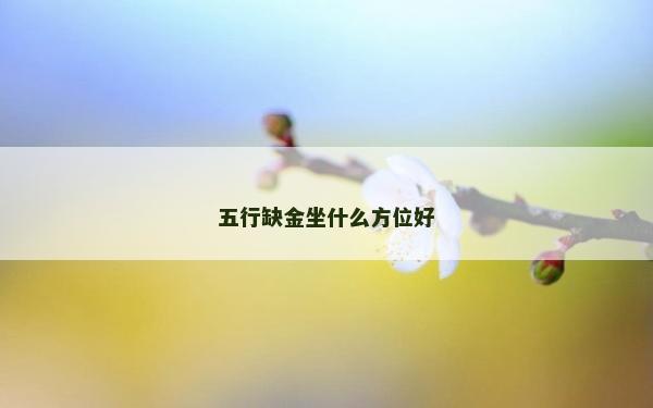 五行缺金坐什么方位好