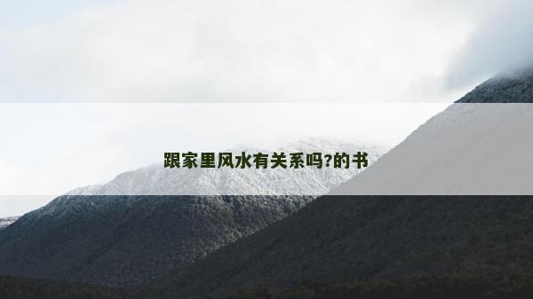 跟家里風水有關系嗎?的書