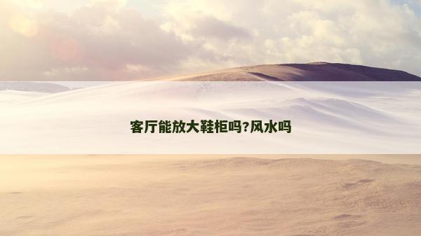 客廳能放大鞋柜嗎?風(fēng)水嗎