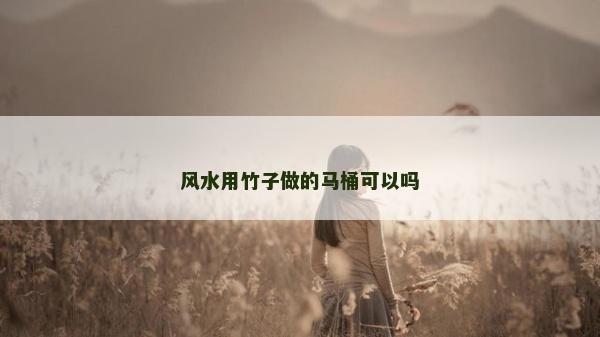 風水用竹子做的馬桶可以嗎