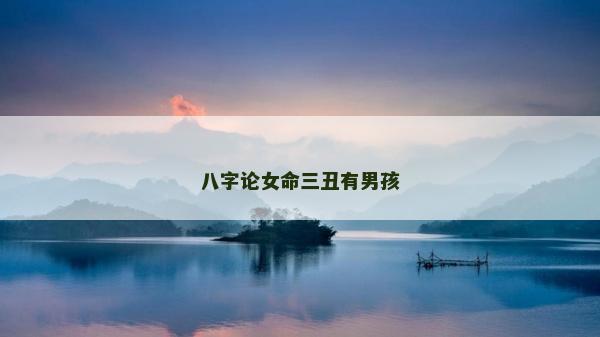 八字論女命三丑有男孩