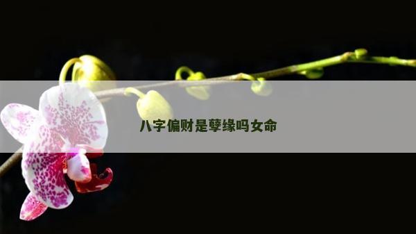 八字偏財是孽緣嗎女命