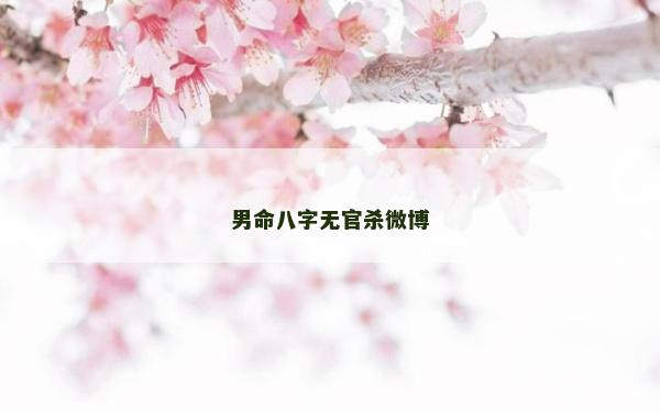 男命八字無官殺微博