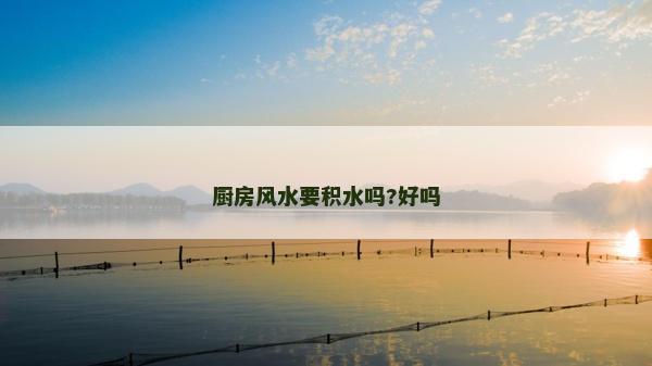 廚房風水要積水嗎?好嗎 廚房風水要積水嗎?好嗎