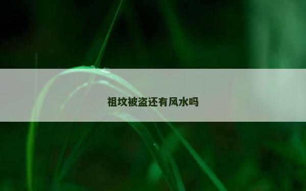 祖墳被盜還有風水嗎