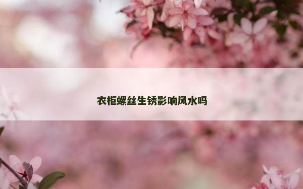 衣柜螺絲生銹影響風水嗎