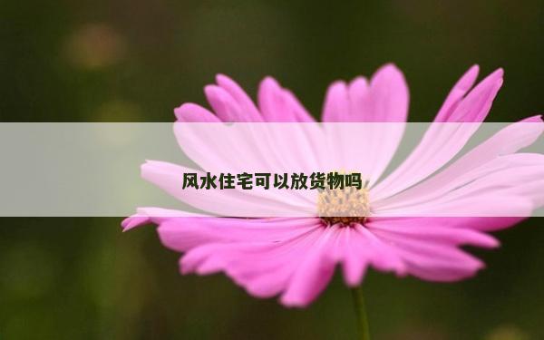 風水住宅可以放貨物嗎
