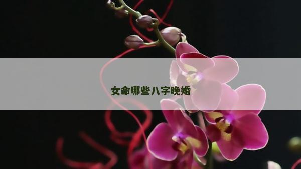 女命哪些八字晚婚 女命哪些八字晚婚