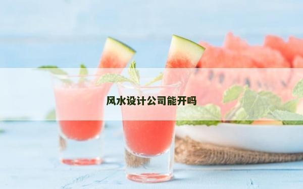 風(fēng)水設(shè)計(jì)公司能開(kāi)嗎