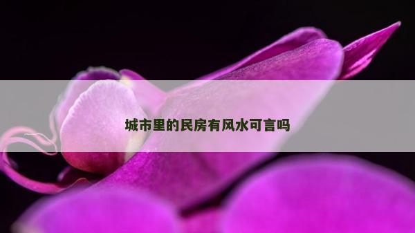 城市里的民房有風(fēng)水可言嗎