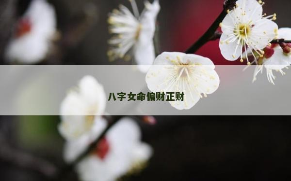 八字女命偏財正財