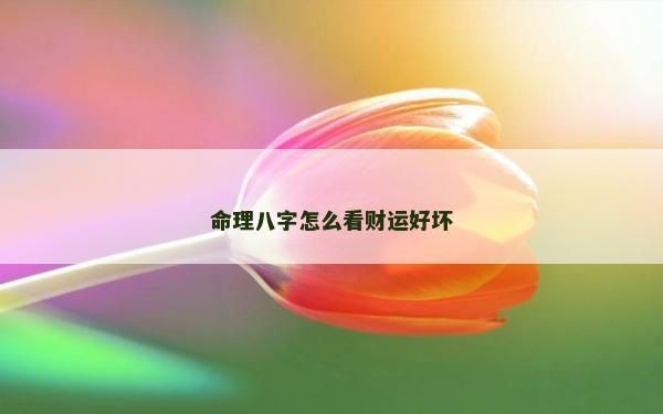 命理八字怎么看財(cái)運(yùn)好壞